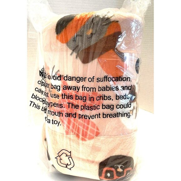 Kitty Cat Kitten Peach Supersoft Plush Throw Blanket Autumn Fall The Big One NEW - Picture 3 of 6